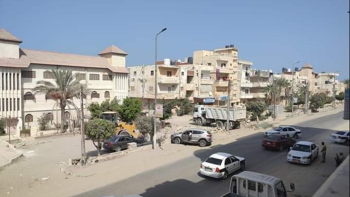 بدء عمليات تطوير المحور الساحلي بالعريش