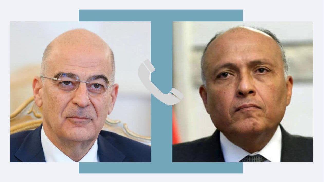 سامح شكري ووزير خارجية اليونان