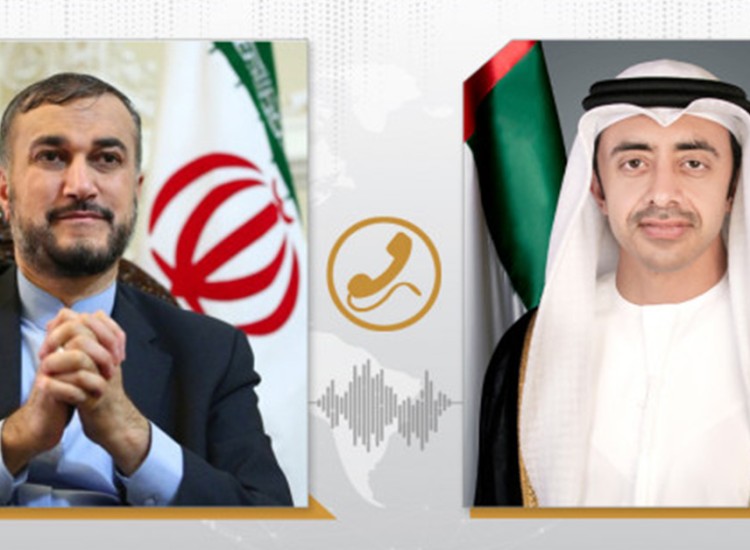 وزير الخارجية الإماراتي ونظيره الإيراني