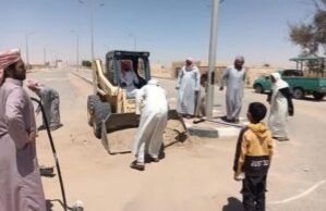 استمرار أعمال النظافة ورفع الرمال بقرية الجفجافة 