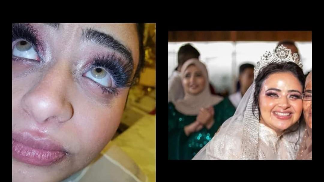عروس تنهار بالبكاء ليلة زفافها .. والسبب الماكيير