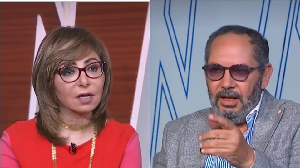 الفنان كمال أبو رية مع لميس الحديدي