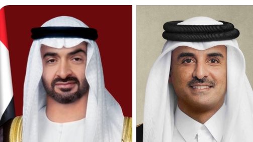 أمير قطر ورئيس الإمارات 