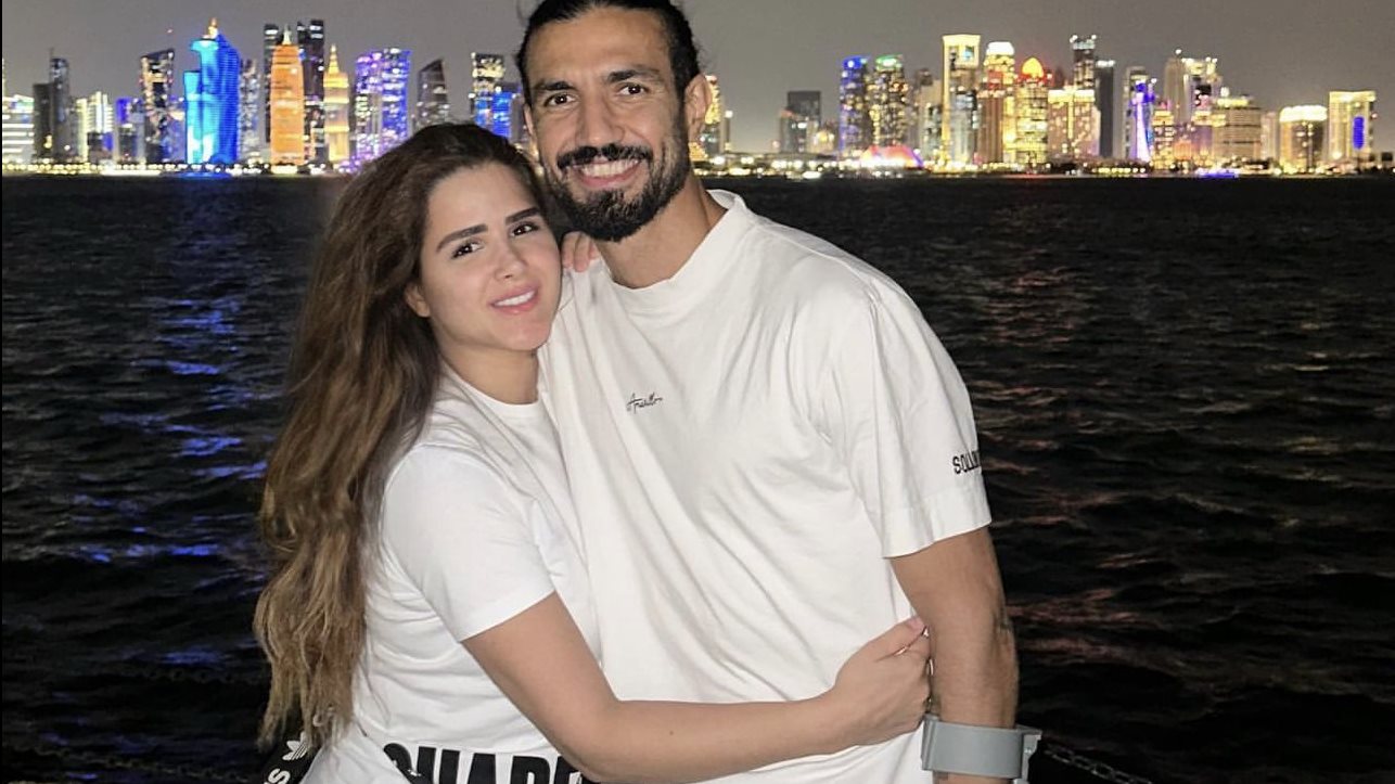 شيما صابر وزوجها رامي صبري 