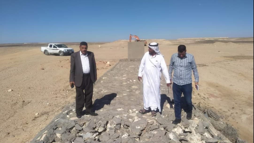 متابعة مشروع إعادة بناء سدود بوسط سيناء 