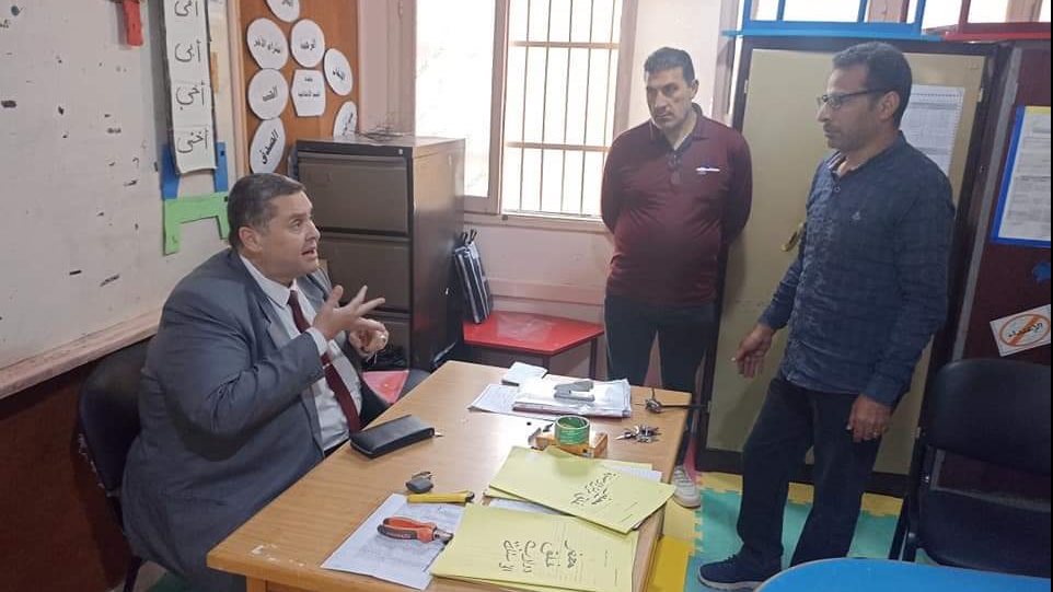 متابعة مركز الأسئلة بإدارة العريش التعليمية 