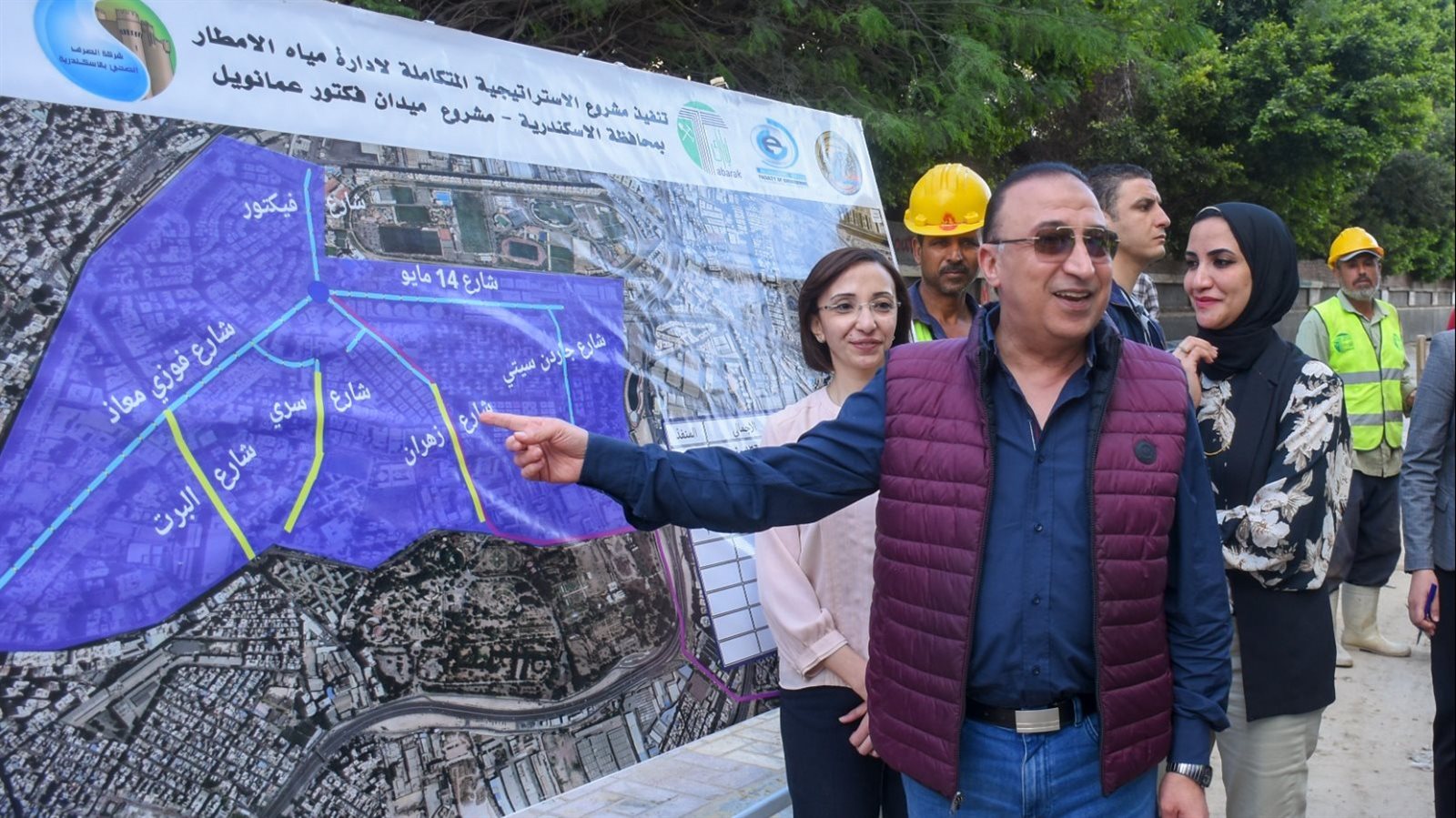 محافظ الإسكندرية يتفقد مشروعات فصل مياه الأمطار