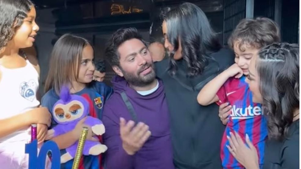 تامر حسني فى عيد ميلاد ابنته