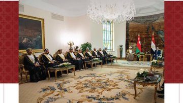 الرئيس السيسي مع سلطان عمان