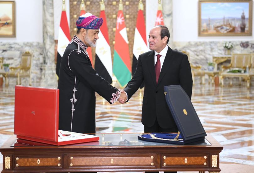 الرئيس عبد الفتاح السيسي وسلطان عمان