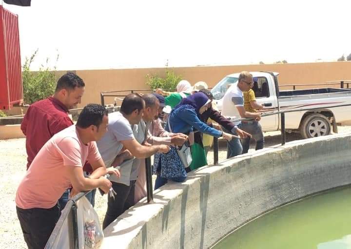 زيارة بحثية لمزرعة أم شيحان السمكية 