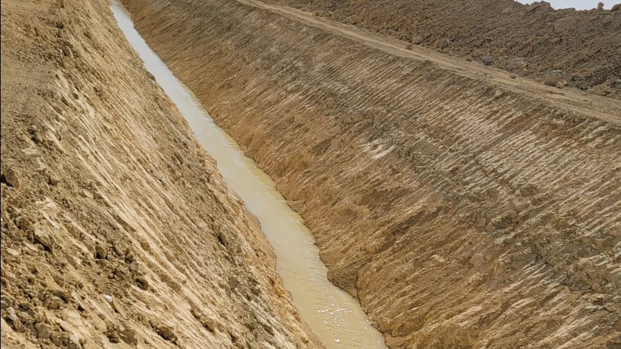 القناة الجديدة لتصريف مياه الصرف