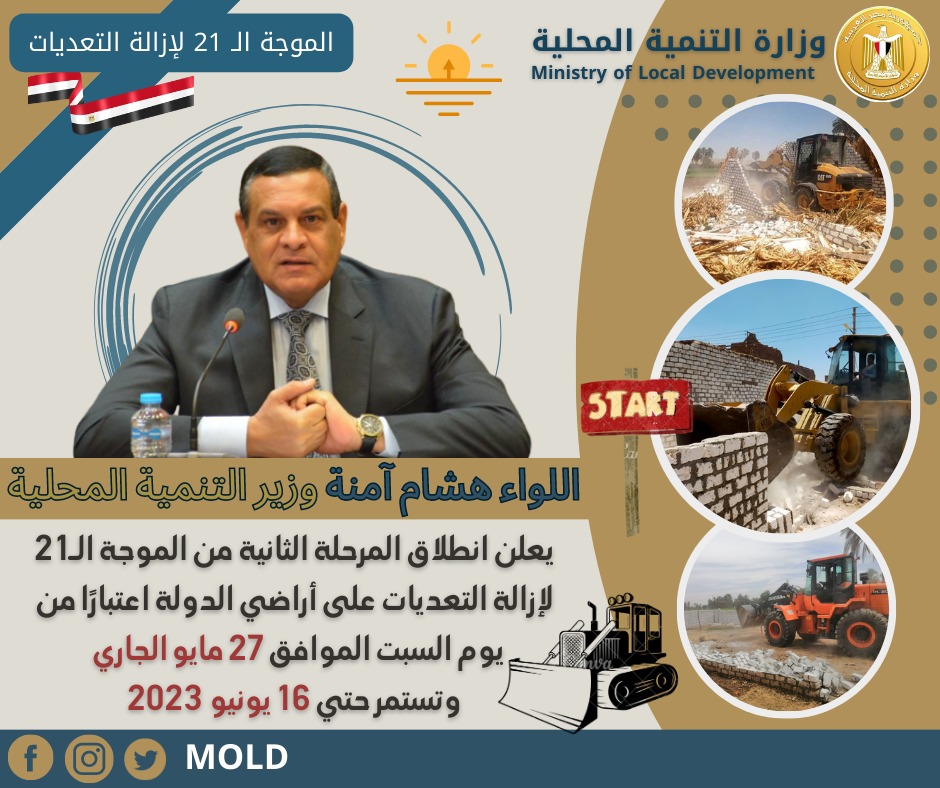 انطلاقوالمرحلة الثانية من 21 لازالة التعديات الموجة ال