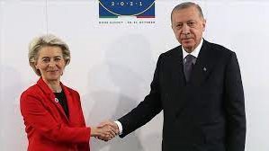 رئيسة المفوضية الأوروبية مع أردوغان