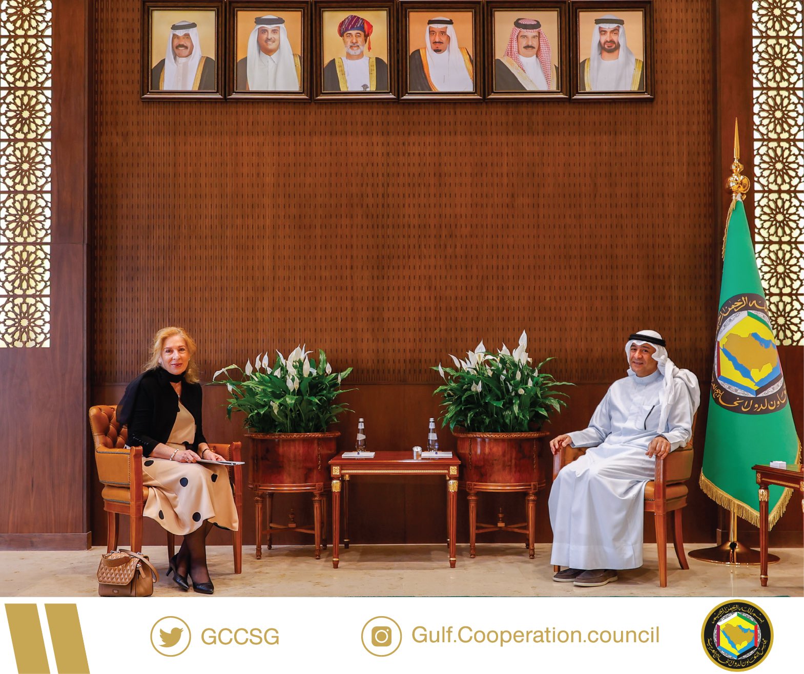 الأمين العام لمجلس التعاون وسفرة سويسرا لدى السعودية 