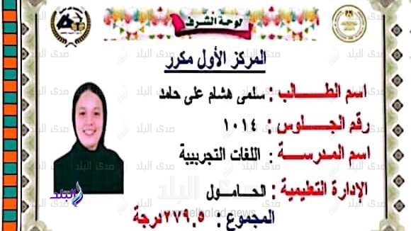 أوائل الشهادة الإعدادية 