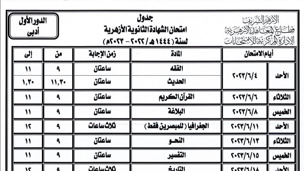 امتحانات ازهر مطروح 