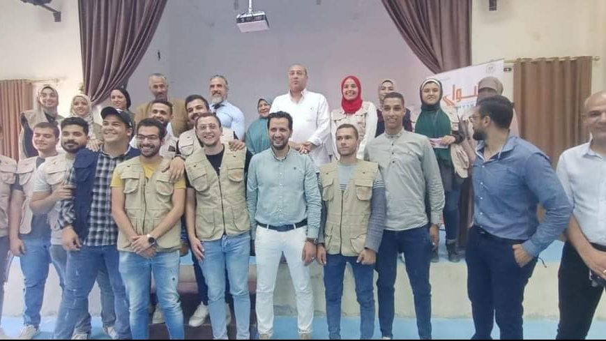 وفد اليونيسيف في زيارة لمركز شباب العريش 