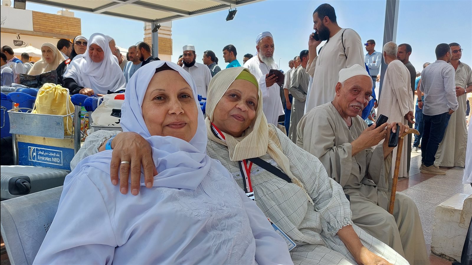 حجاج بيت الله الحرام في مطار القاهرة 