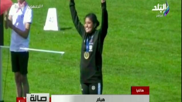 سامية محمد صاحبة ذهبية الرمح في دورة الالعاب العالمية 