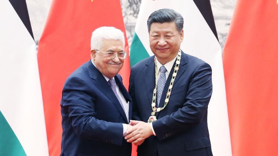 الرئيس الصيني ونظيره الفلسطيني