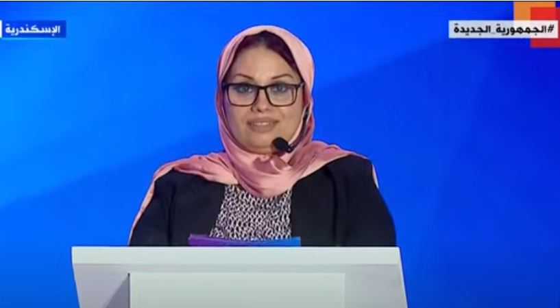  إيمان أبو غزالة،أمين العلاقات الخارجية بحزب حماة الوطن