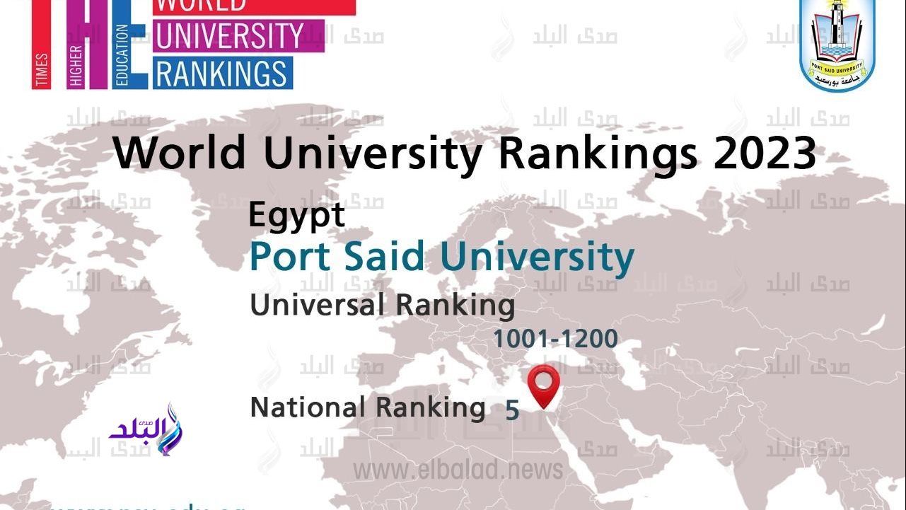 جامعة بورسعيد تتقدم في تصنيف التايمز البريطاني العالمي للجام