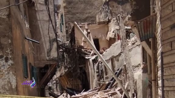 إنهيار منزل في اسكندرية 