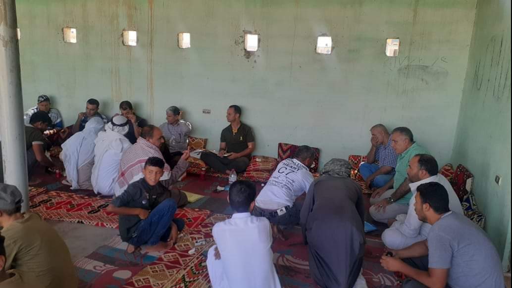 لقاء رئيس مدينة الحسنة شمال سيناء مع المواطنين 