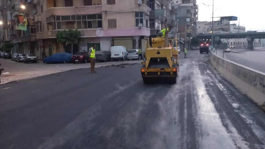 رصف شوارع حي وسط الإسكندرية