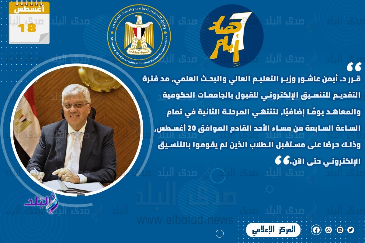 حصاد أنشطة وزارة التعليم العالي والبحث العلمي