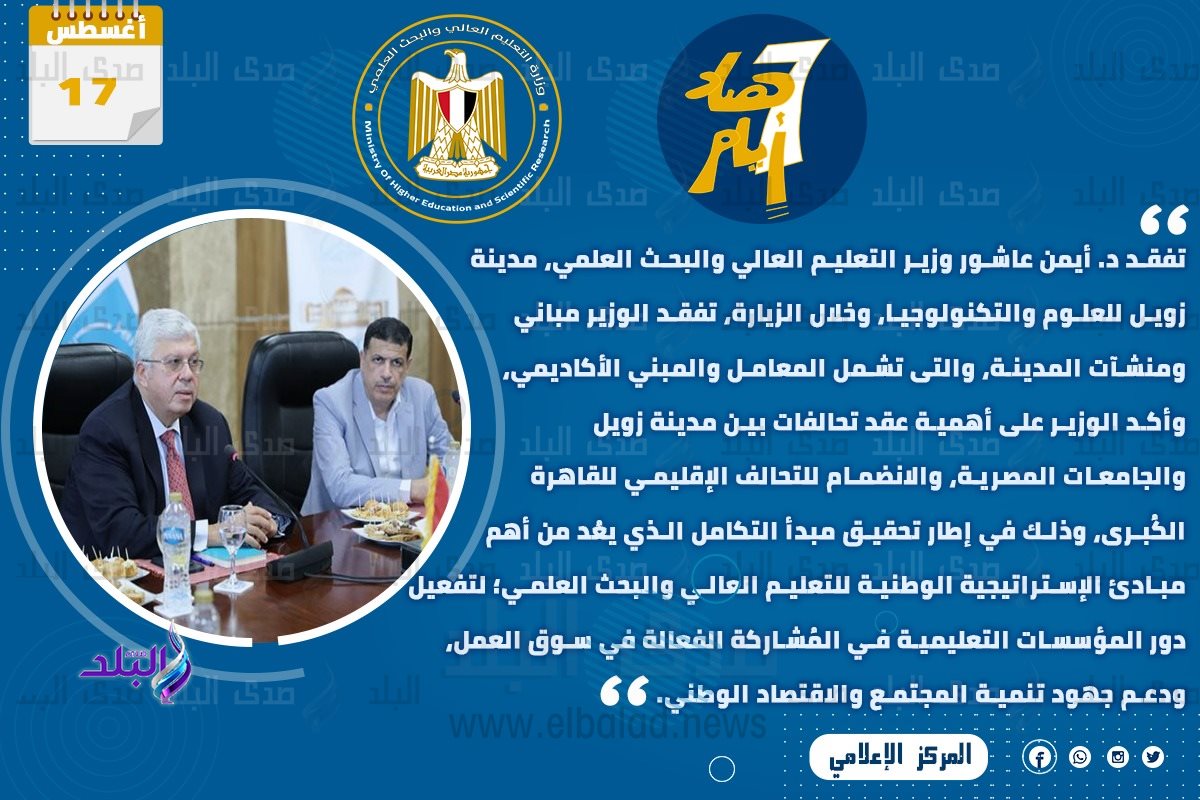 حصاد أنشطة وزارة التعليم العالي والبحث العلمي