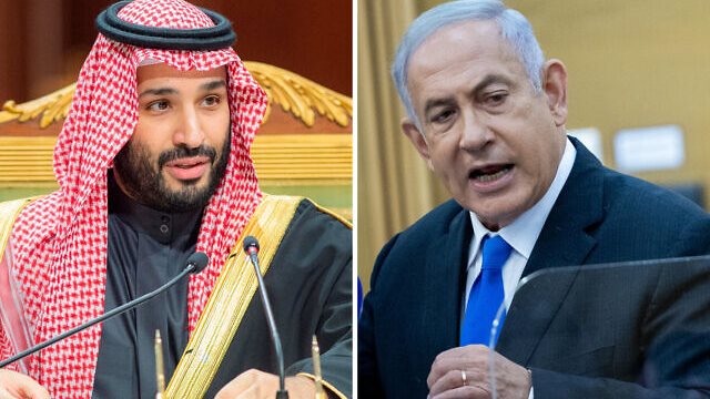 ولي العهد السعودي محمد بن سلمان وبنيامين نتنياهو 