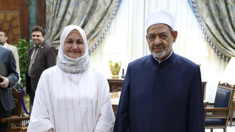 فضيلة الإمام الأكبر ومستشارة شيخ الأزهر 