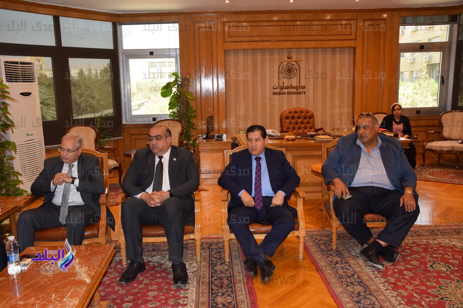 بحث سبل التعاون بين جامعتي حلوان و١٥ مايو