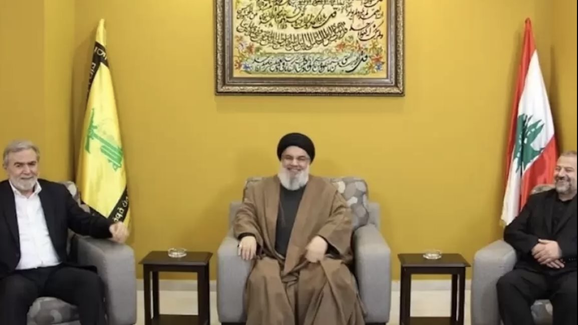 نصرالله يلتقي بالعاروري والنخالة في بيروت لتقييم الوضع