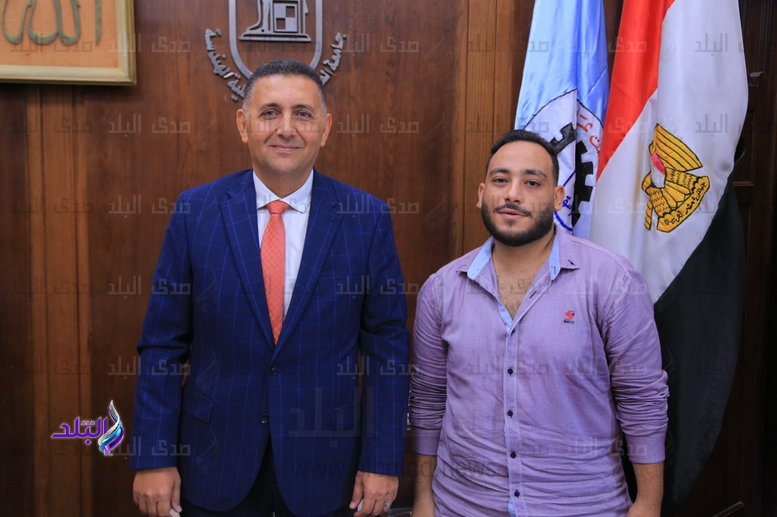 الدكتور حسام عبد الفتاح عميد هندسة القاهرة وإسلام خالد محرر  الدكتور حسام عبد الفتاح عميد هندسة القاهرة وإسلام خالد محرر