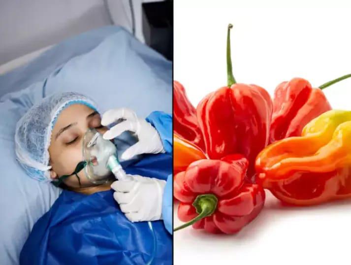 ماذا حدث للفتاة بعد استنشاق الفلفل الحار؟