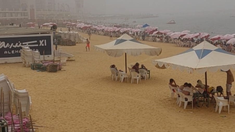 صورة من أحد شواطئ الإسكندرية