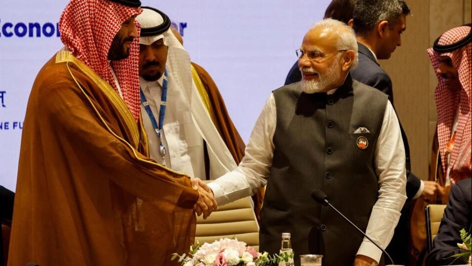 ولي العهد السعودي الأمير محمد بن سلمان ومودي