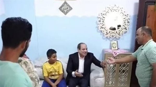 زيارة الرئيس السيسي لاسرة ببني سويف