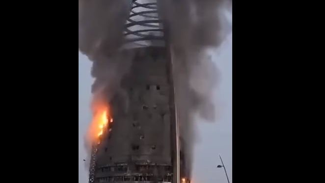 احتراق مباني في السودان