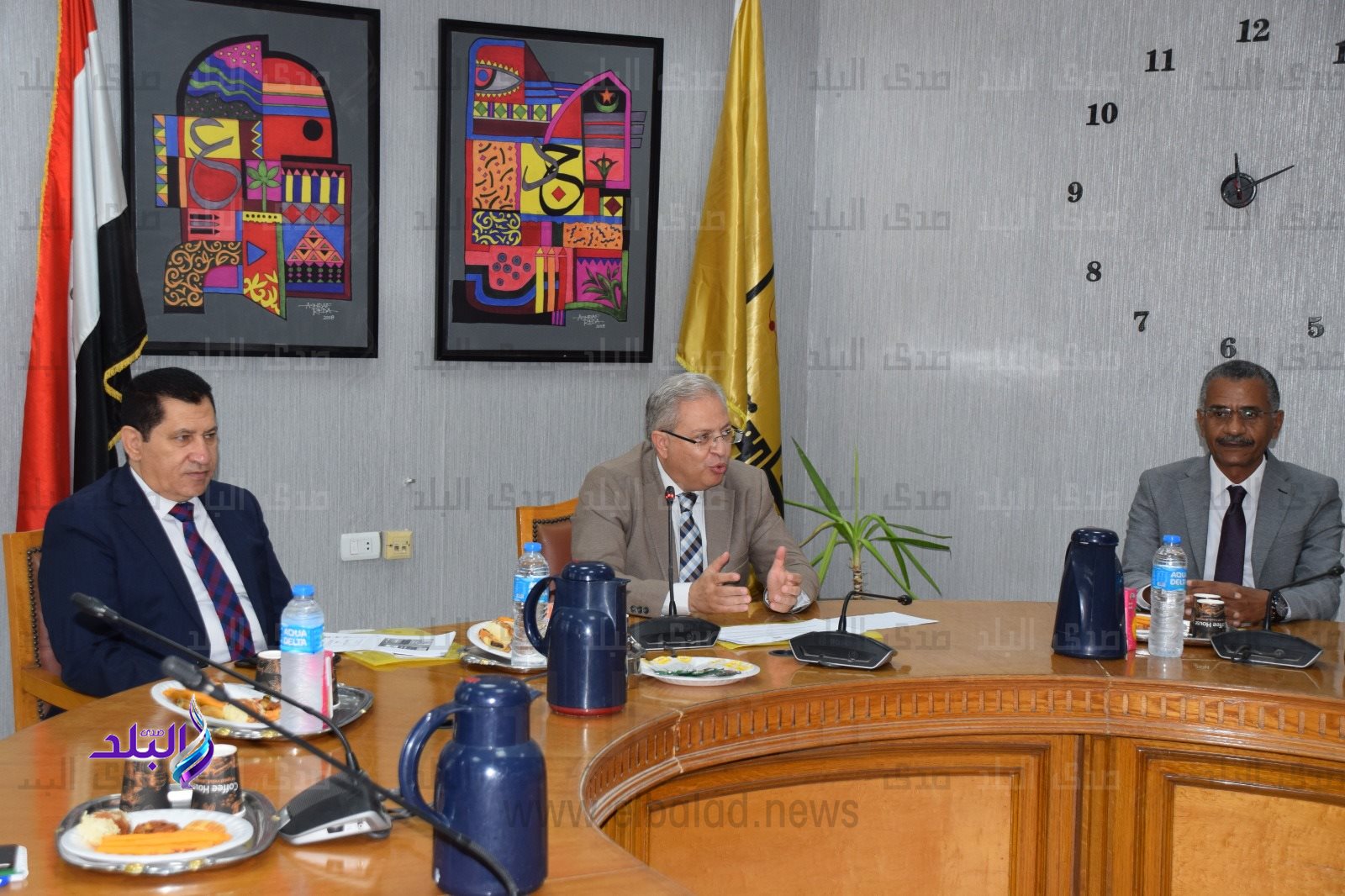 جامعة حلوان تستقبل وفد المراجعين الخارجيين من هيئة سنتريور المانحة لشهادة الايزو