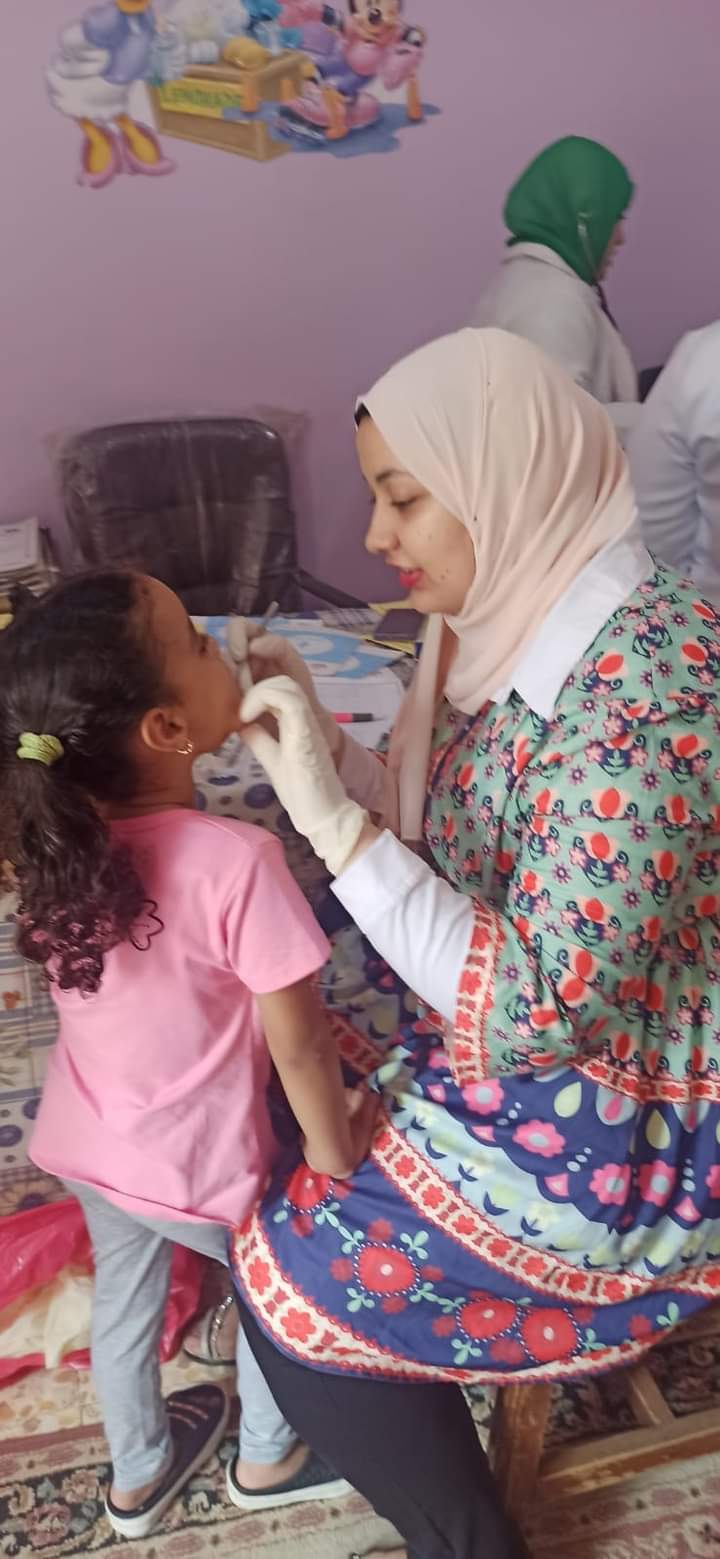 فحص الاطفال في دار ايتام في المنوفية 