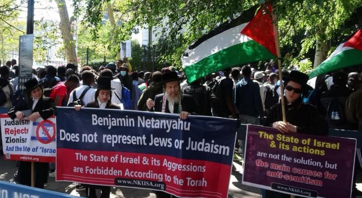 مظاهرة يهودية سابقة دعم لفلسطين