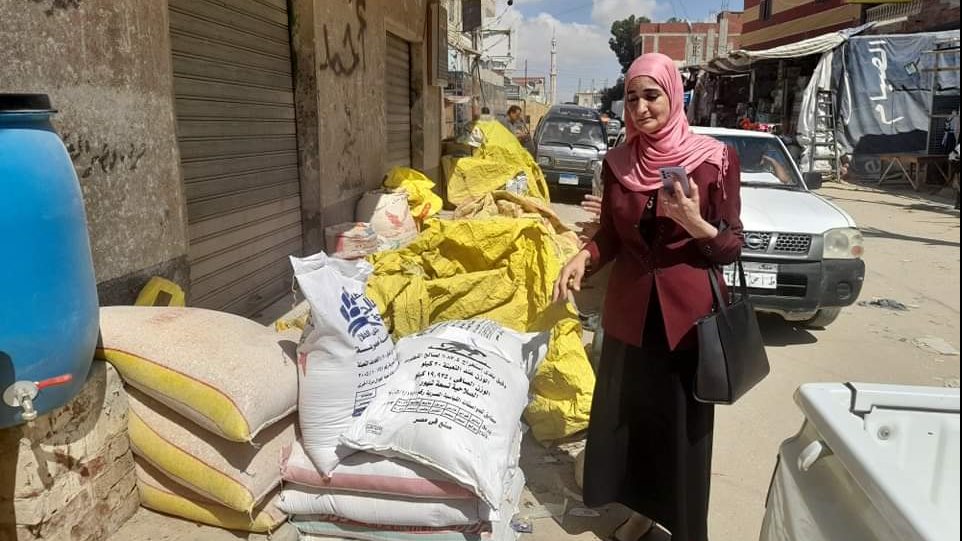 حملة تموينية علي الاسواق  والمحلات ببئر العبد 