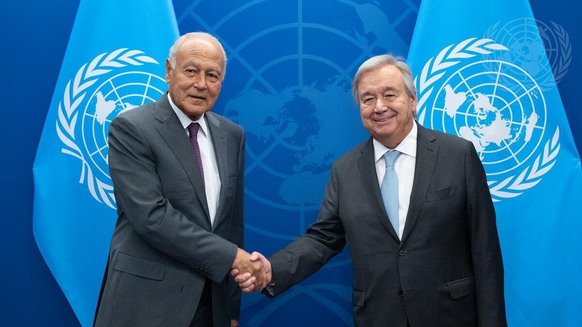 أحمد أبو الغيط وأنطونيو جوتيريش 