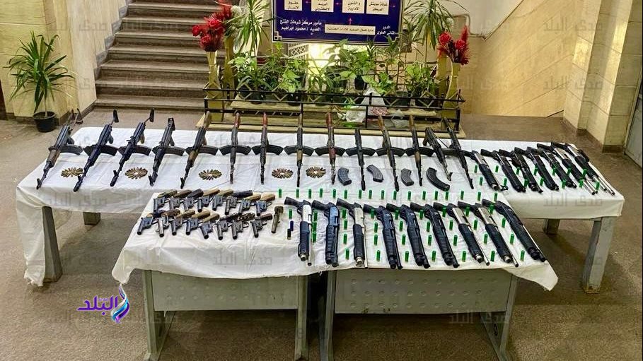 الأسلحة المضبوطة