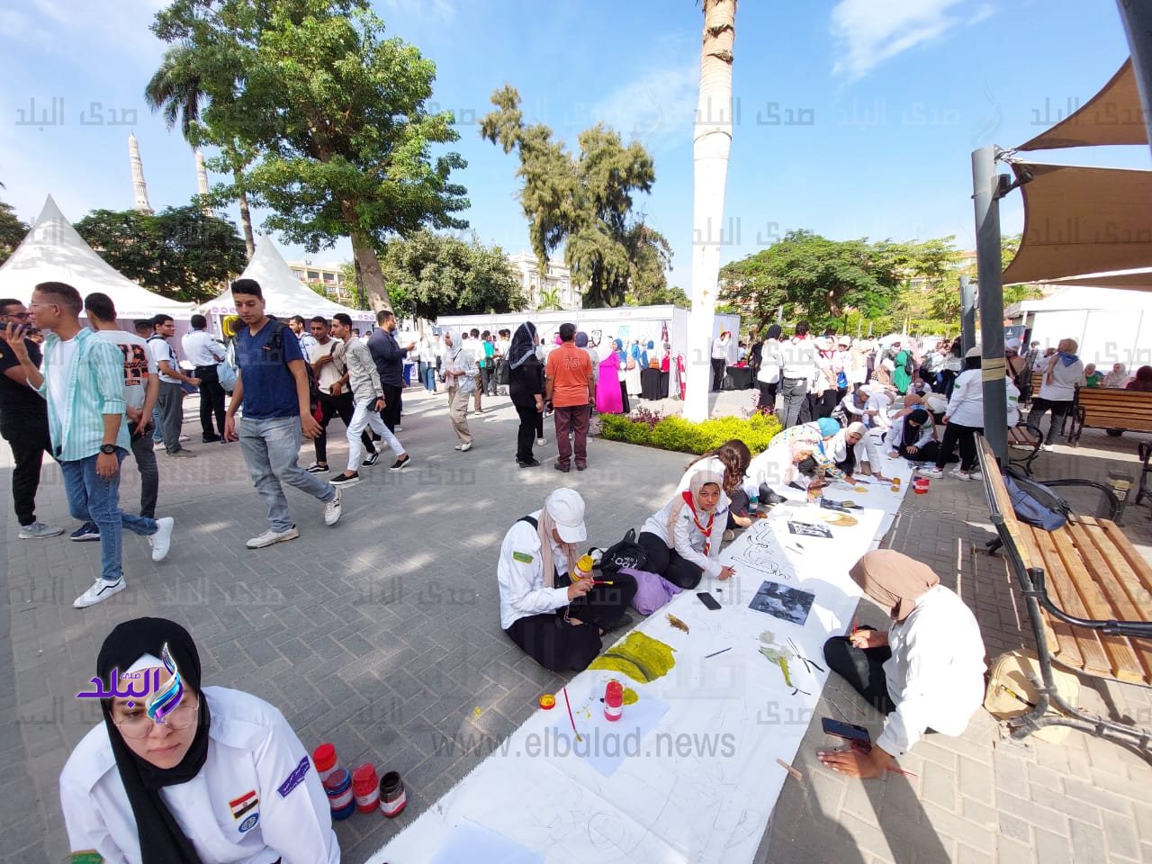 مظاهر الاحتفالات بجامعة عين شمس خلال اول يوم دراسة بالعام الجديد1