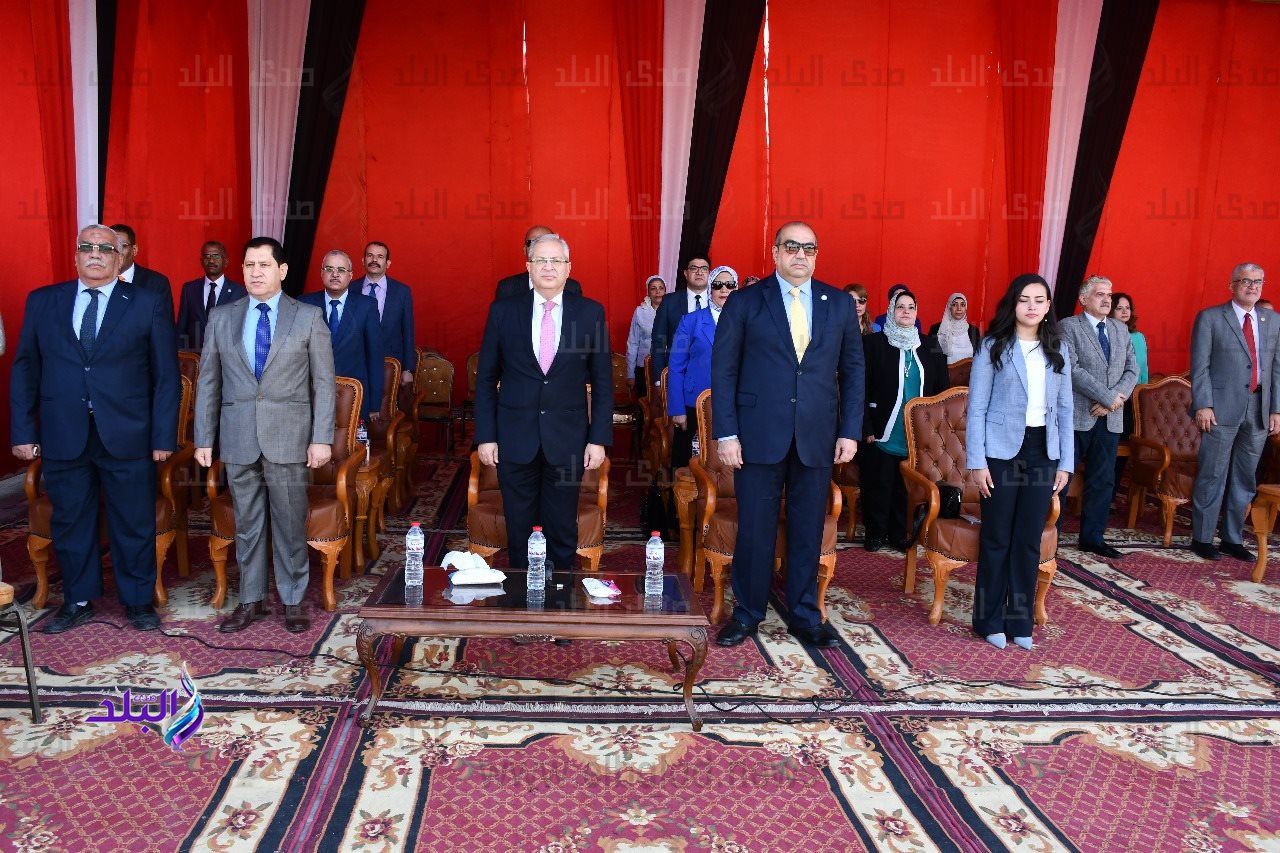 مراسم رفع العلم في أول أيام العام الجامعي بجامعة حلوان2